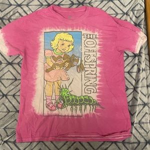 The Offspring Size M/L Pink and White Graphic Tee Perfect for Urban Streetwear